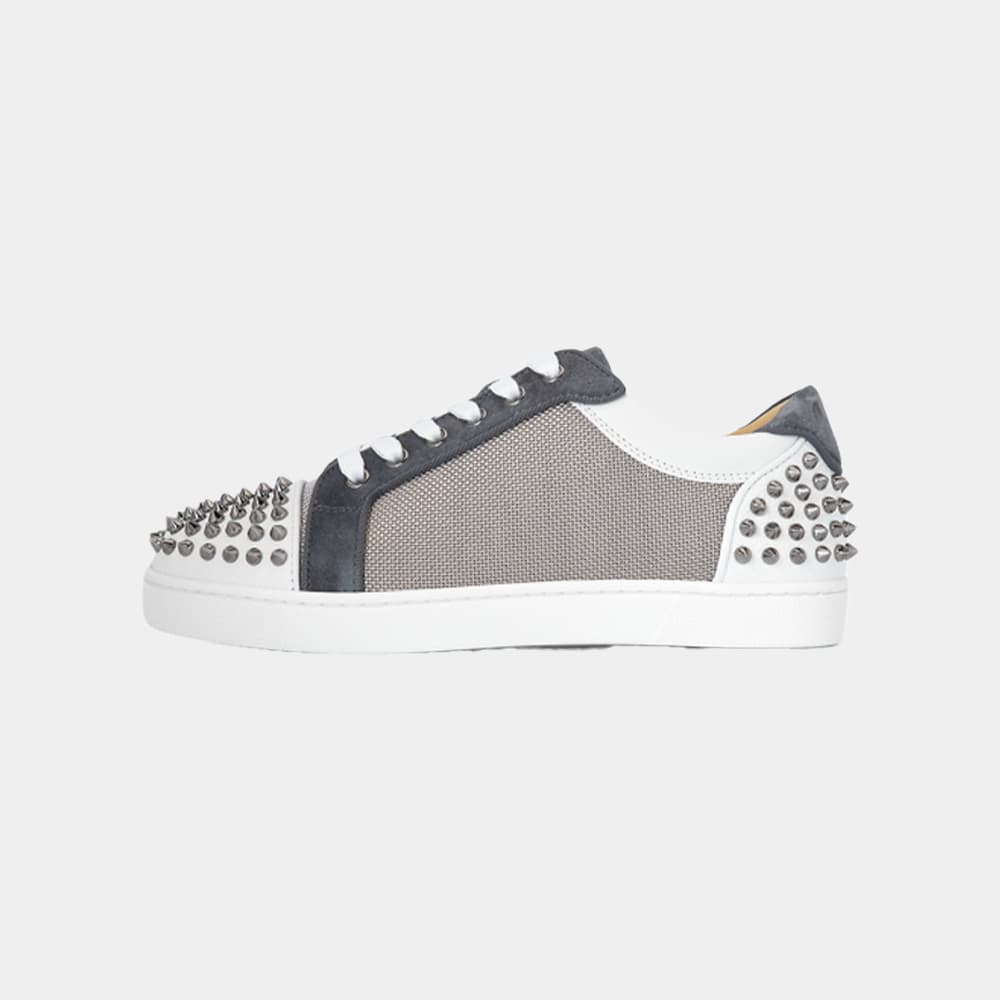 당일배송크리스찬루부탱 남성 사바스테 스파이크 레더 로우탑 그레이 스니커즈 1210287