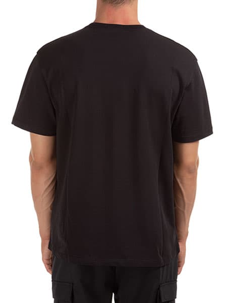 당일배송이놈어닛 남성 로고 프린트 크루넥 블랙 반팔 NUW20293 009