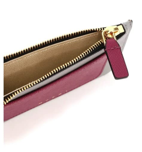 당일배송마르니 공용 골드로고 지퍼 카드케이스 퍼플그레이모카 PFMO0025U2LV520 Z563N