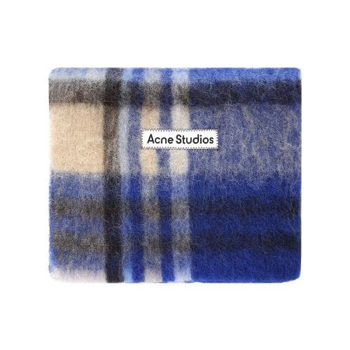 [국내/당일]23SS CA0146 CZ6 아크네 체크 알파카 모헤어 블루베이지 머플러