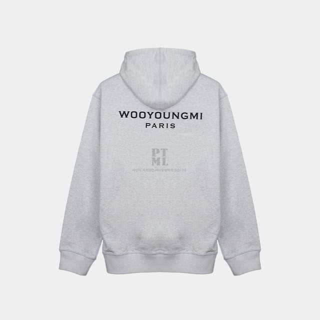 당일배송우영미 남성 백로고 긴팔 후드 티셔츠 그레이 W241TS37737G