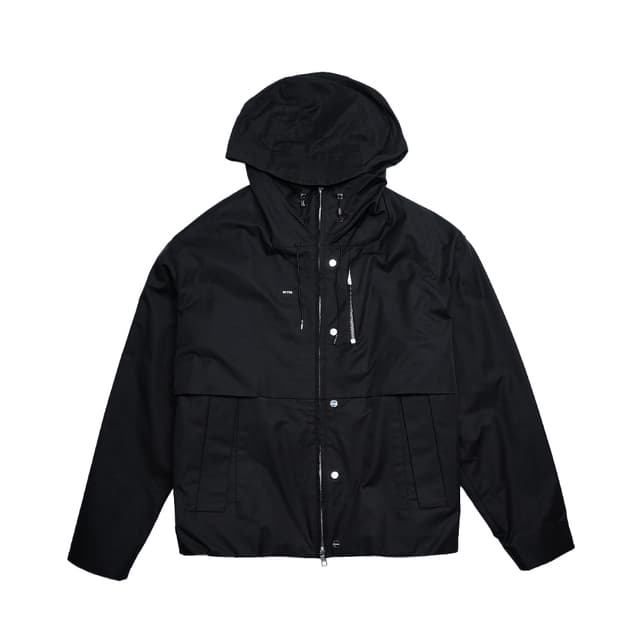 당일배송우영미 남성 WYM 미니 메탈로고 하이넥 후드 점퍼 블랙 W233JP13954B