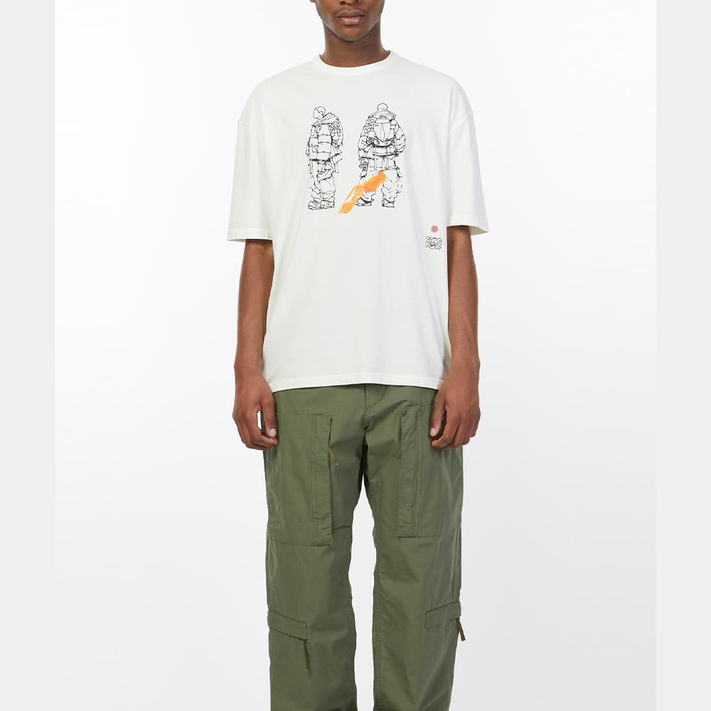 당일배송텐씨 남성 로고 프린팅 라운드 루즈핏 반팔티셔츠 화이트 22CTCUH02094 A06338 102