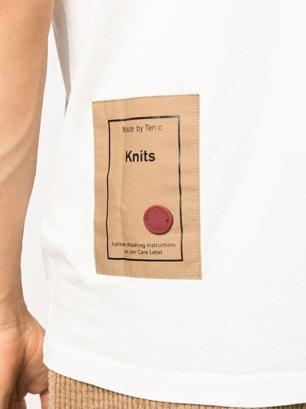 당일배송텐씨 남성 로고 프린팅 라운드 코튼 반팔티셔츠 아이보리 22CTCUH02098.A06021 102