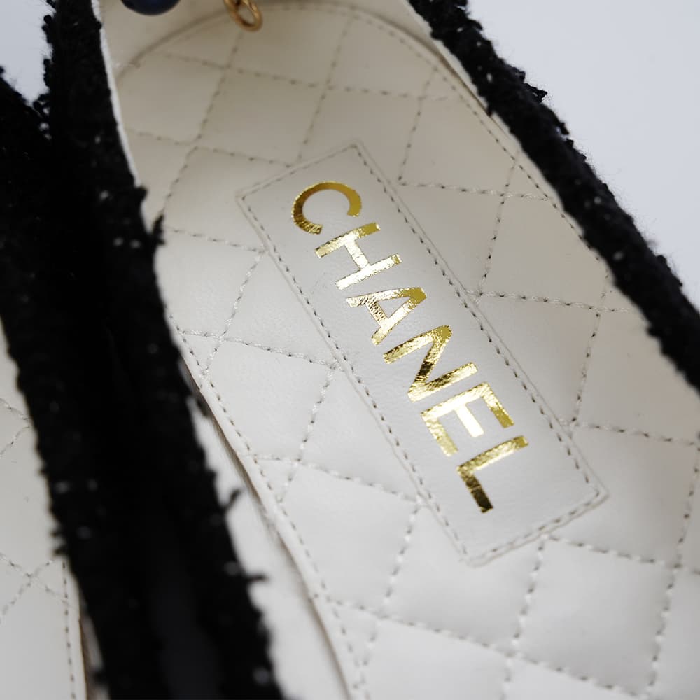 당일배송샤넬 체인 발레리나 플랫 슈즈 블랙 G38986