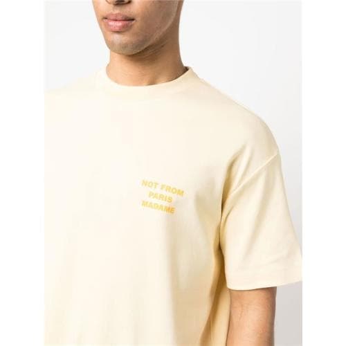 23SS 당일 드롤드무슈 슬로건 반팔 라이트옐로우 TS101 CO002 LYL