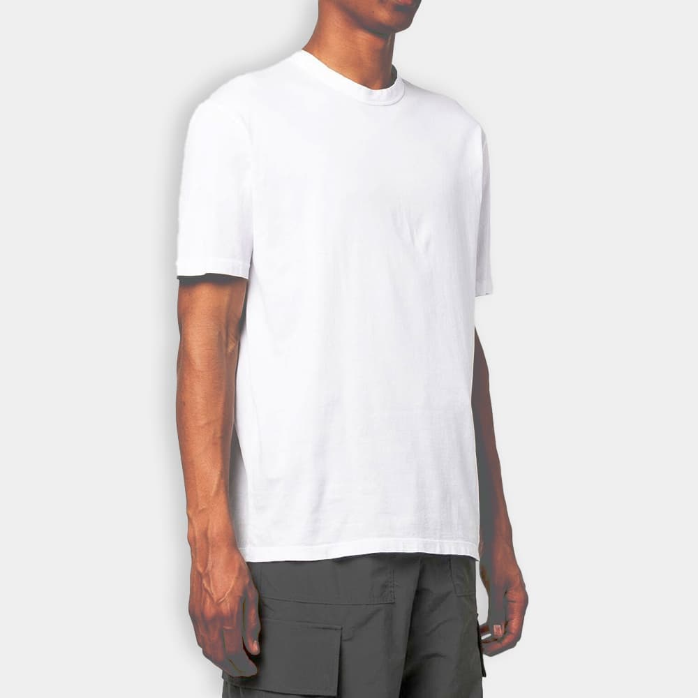 당일배송텐씨 남성 백 패치 라운드넥 반팔 티셔츠 화이트 22CTCUH02103 A06021 100