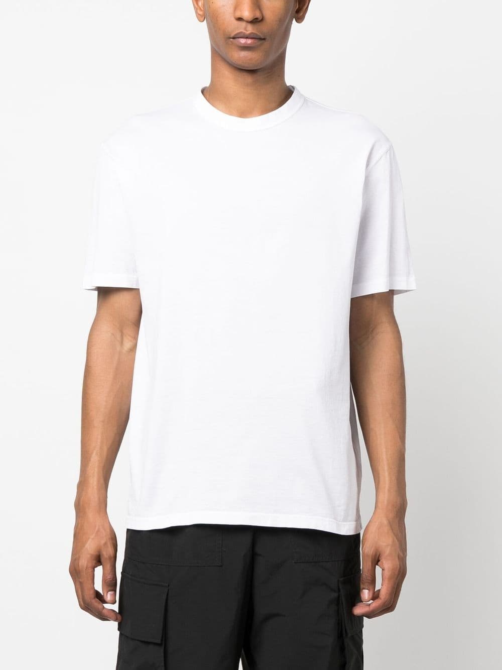 당일배송텐씨 남성 백 패치 라운드넥 반팔 티셔츠 화이트 22CTCUH02103 A06021 100