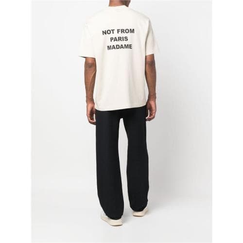 23SS 당일 드롤드무슈 슬로건 반팔 베이지 TS010 CO002 MT