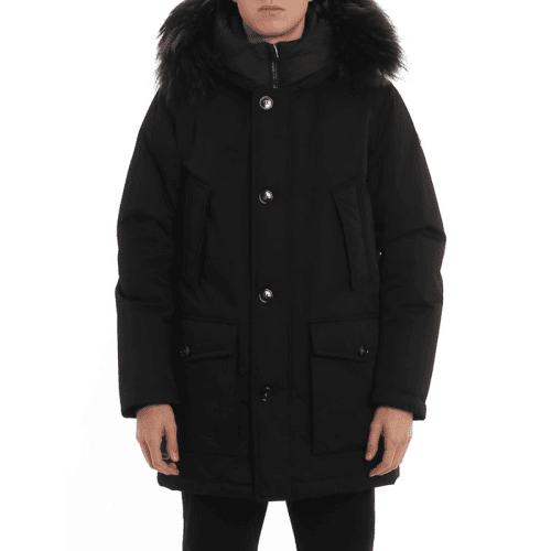 울리치 퍼 인서트 다운 후드자켓 블랙 남성 CFWOOU0208MRUT2194 100