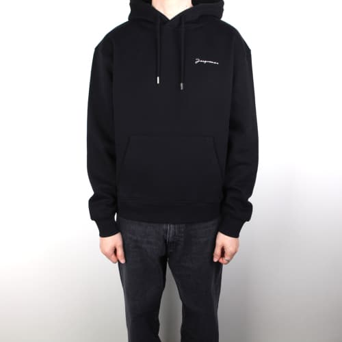 [클로딩캡슐] 브로데 로고 후드 블랙 226JS310