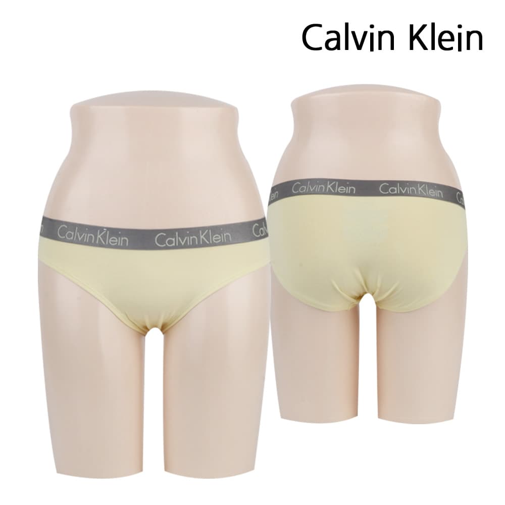 캘빈클라인 여자속옷 삼각 비키니 팬티 레몬 QD3540-5G5