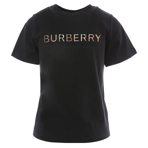 [국내/당일]22FW 8047889 버버리 엠브로이더리 로고 블랙 반팔티 3Y4Y6Y