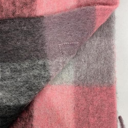 [논현 더팩토리](당일) 24FW 아크네 로고 패치 모헤어 체크 스카프 머플러 모브 (CA0084 DL3)