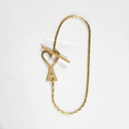 [더팩토리 논현](당일) 24SS 아미 하트 로고 체인 브레이슬릿 팔찌 / 골드 (UJW917 361 902)