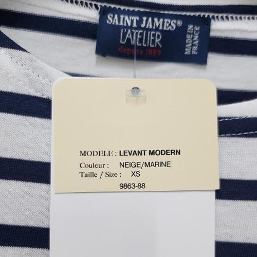 [더팩토리 논현](당일) 세인트 제임스 남녀공용 LEVANT 반팔 (9863 NEIGE MARINE)