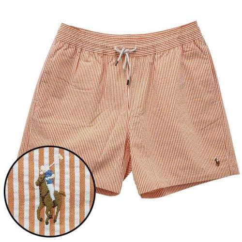 [논현 더팩토리](당일) 24SS 폴로 랄프 로렌 포니 로고 시어서커 스윔 쇼츠 (710834828 007)