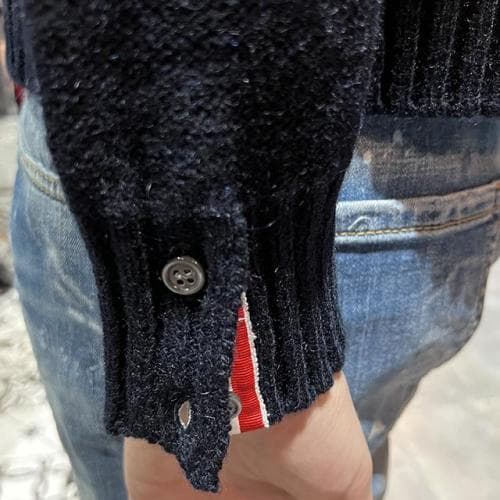 [논현 더팩토리](당일) 톰브라운 4바 스트라이프 도니골 모헤어 니트 (MKA448A Y1032 415)