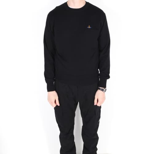 [클로딩캡슐] 23FW 캐시미어 블렌드 ORB 니트 블랙 2701000O