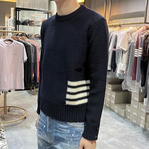 [논현 더팩토리](당일) 톰브라운 4바 스트라이프 도니골 모헤어 니트 (MKA448A Y1032 415)