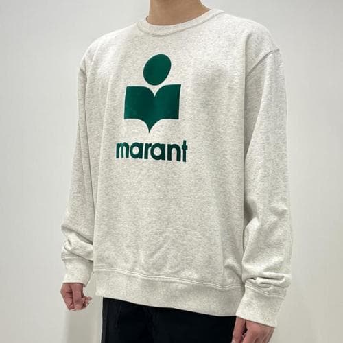 [논현 더팩토리](당일) 24SS 이자벨마랑 남성 MIKOY 벨루어 로고 맨투맨 (SW0029HA B1M18H ECED)