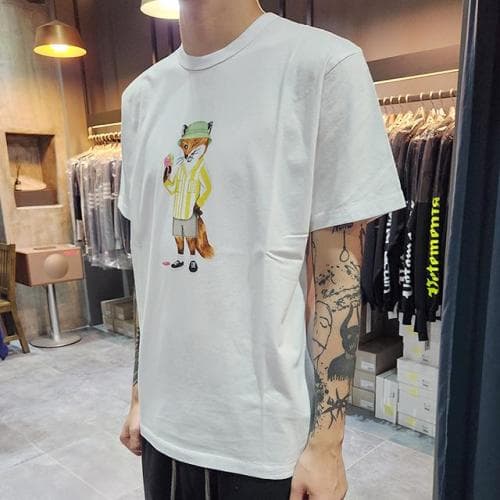 [논현 더팩토리](당일) 메종키츠네 드레스드 폭스 레귤러 반팔티 (KM00145KJ0008 P100)