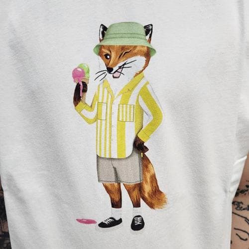 [논현 더팩토리](당일) 메종키츠네 드레스드 폭스 레귤러 반팔티 (KM00145KJ0008 P100)