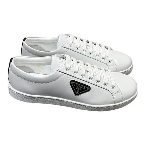 [논현 더팩토리](당일) 프라다 삼각 로고 브러시드 가죽 스니커즈 (2EE376 3F0E F0964)
