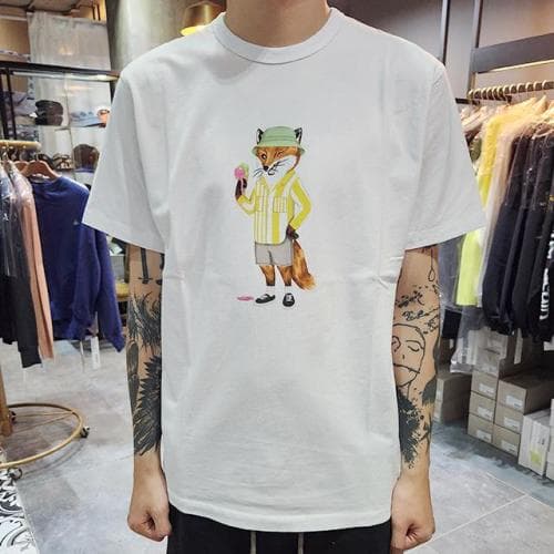 [논현 더팩토리](당일) 메종키츠네 드레스드 폭스 레귤러 반팔티 (KM00145KJ0008 P100)