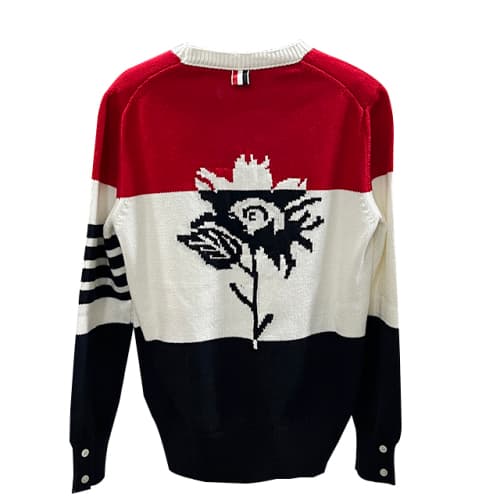 [논현 더팩토리](당일) 톰브라운 여성 플라워 사선 완장 4 바 니트 (FKA409B Y3017 960)