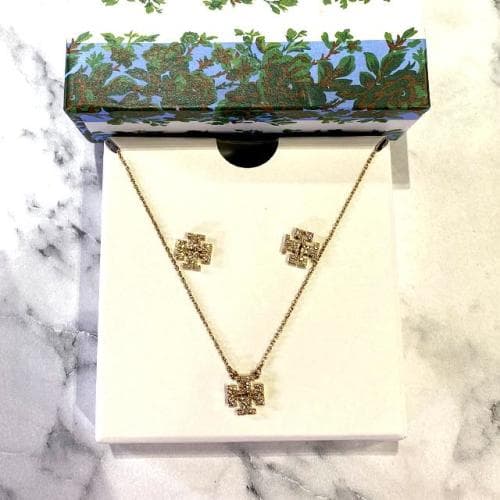 [논현 더팩토리](당일) 토리버치 KIRA 키라 페이브 귀걸이 목걸이 세트 (145510 783)