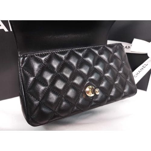 [국내배송] 쇼핑백 풀셋 샤넬 공방 큐빅 탑핸들 플랩백 뉴미니 블랙 AS4141 B13327 94305