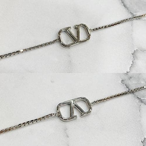 [논현 더팩토리](당일) 24SS 발렌티노 V로고 시그니처 체인 브레이슬릿 팔찌 (4Y2J0N40 MET 172)