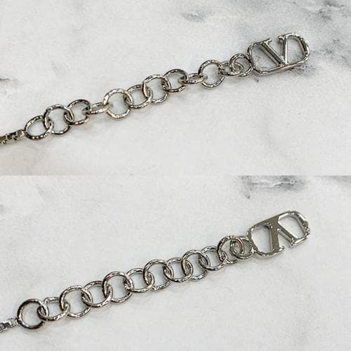 [논현 더팩토리](당일) 24SS 발렌티노 V로고 시그니처 체인 브레이슬릿 팔찌 (4Y2J0N40 MET 172)