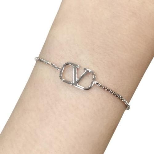 [논현 더팩토리](당일) 24SS 발렌티노 V로고 시그니처 체인 브레이슬릿 팔찌 (4Y2J0N40 MET 172)