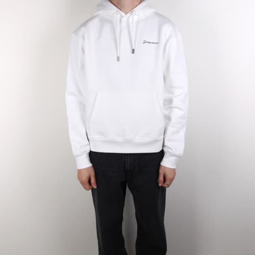 [클로딩캡슐] 브로데 로고 후드 화이트 226JS310