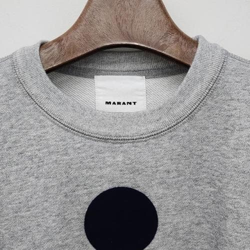 [논현 더팩토리](당일) 24FW 이자벨마랑 MIKOY 벨루어 로고 맨투맨 (SW0029HA B1M18H GYMD)