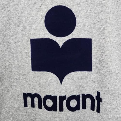 [논현 더팩토리](당일) 24FW 이자벨마랑 MIKOY 벨루어 로고 맨투맨 (SW0029HA B1M18H GYMD)