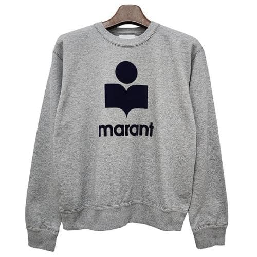 [논현 더팩토리](당일) 24FW 이자벨마랑 MIKOY 벨루어 로고 맨투맨 (SW0029HA B1M18H GYMD)