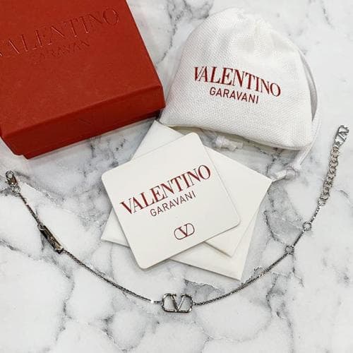 [더팩토리 논현](당일) 발렌티노 V로고 시그니처 체인 브레이슬릿 팔찌 (3Y2J0N40 MET 172)