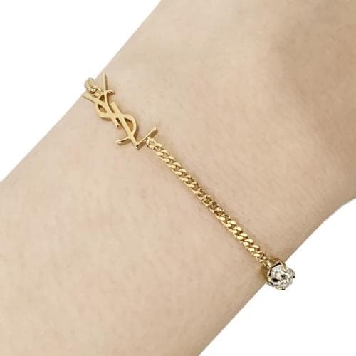 [논현 더팩토리](당일) 24SS 생로랑 YSL 모노그램 오피움 하트 참 브레이슬릿 팔찌 (701950 Y1526 9137)