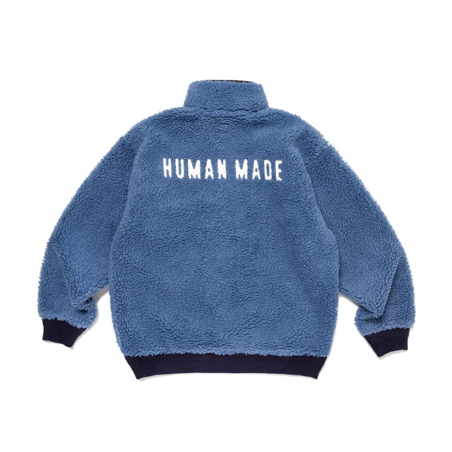 당일배송휴먼메이드 보아 플리스 풀오버 자켓 (블루) HM26JK036