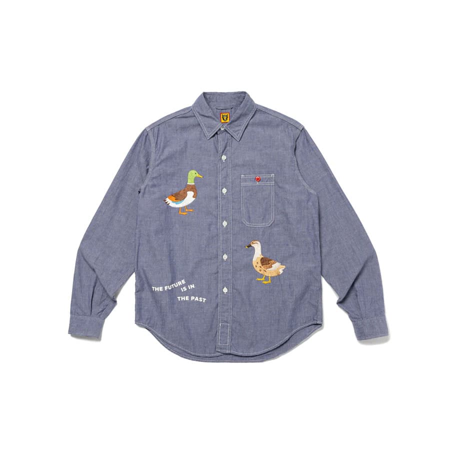 당일배송휴먼메이드 샴브레이 롱 슬리브 셔츠 (퍼플) HM26SH005