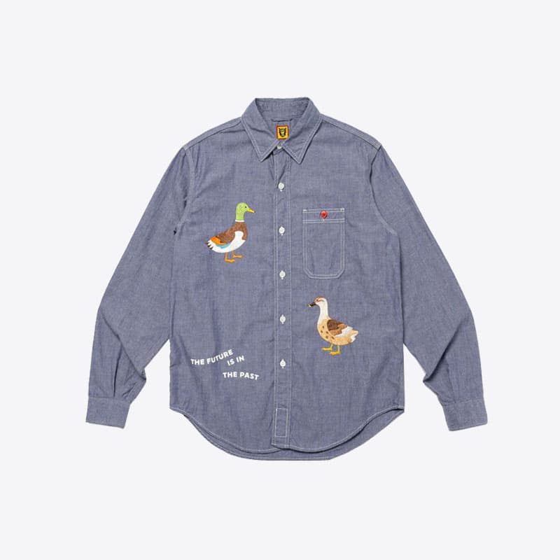 당일배송휴먼메이드 샴브레이 롱 슬리브 셔츠 (퍼플) HM26SH005