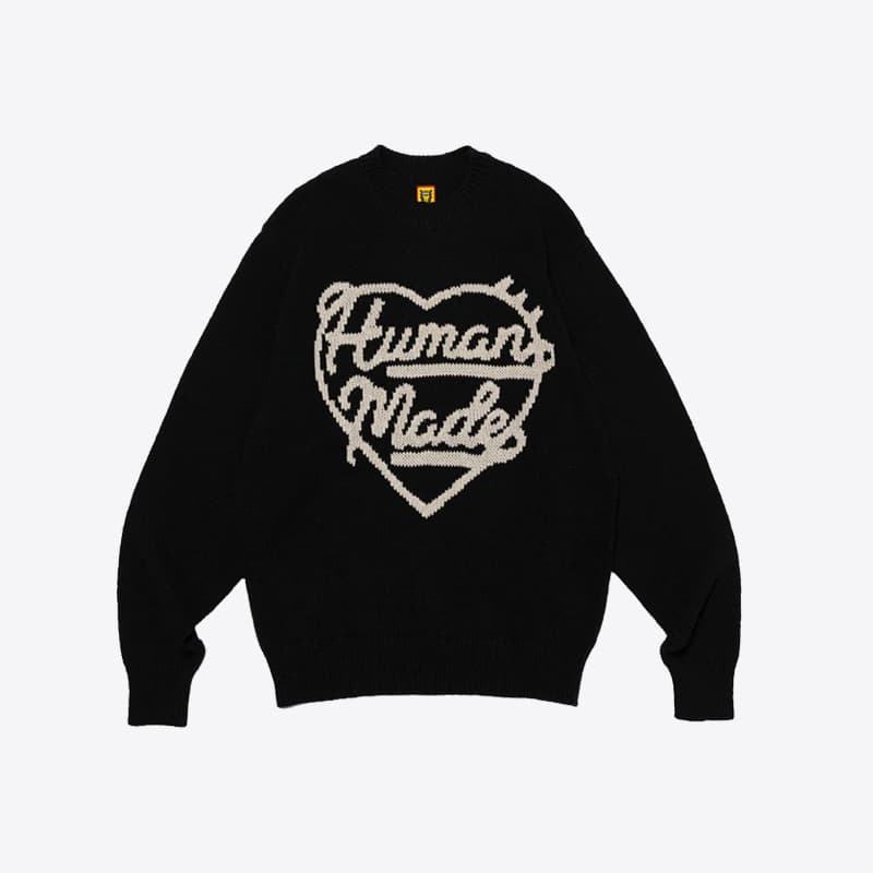 당일배송휴먼메이드 로우 게이지 니트 스웨터 (블랙) HM27CS038