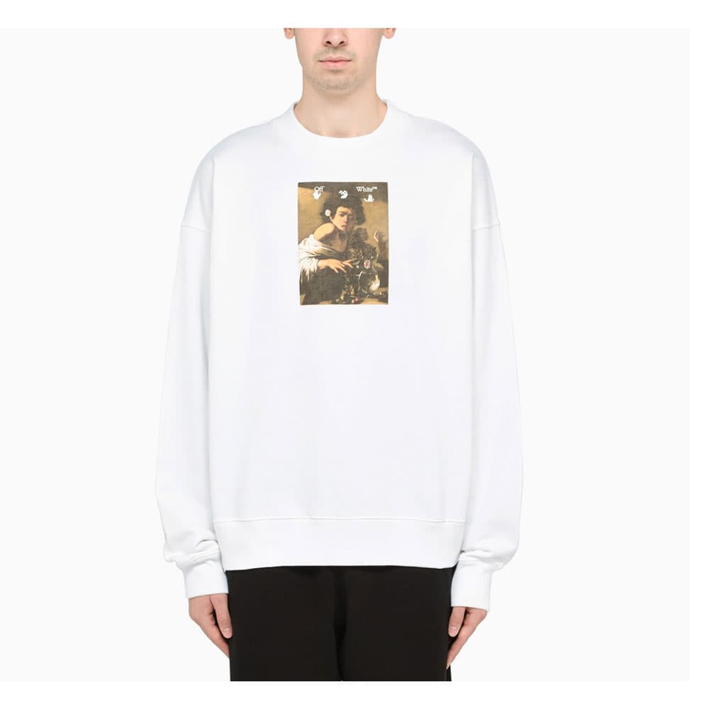 당일출고 하이윈썸 오프화이트 카라바지오 로고 스웨트셔츠