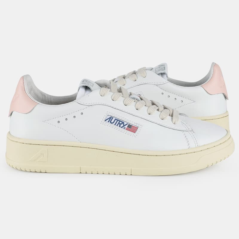 디몬트 22 S/S 오트리 여성 레더 달라스 로우탑(화이트/핑크탭) ADLW NW07
