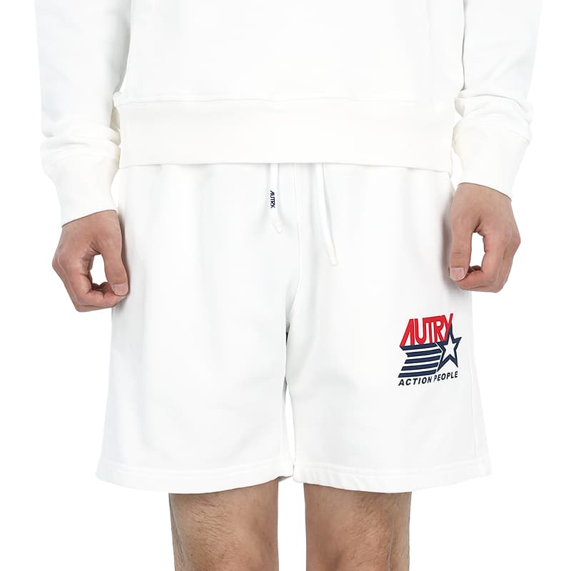 디몬트 23 S/S 오트리 남성 아이코닉 로고 숏팬츠(화이트) SHIM 2371