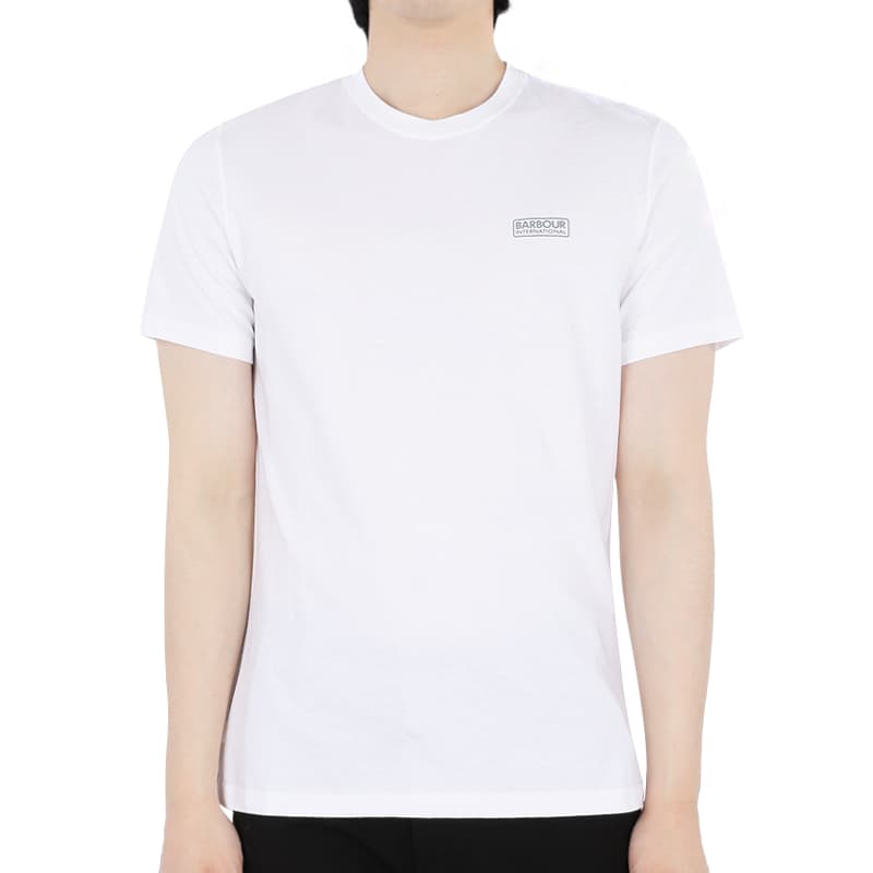 디몬트 23 S/S 바버 남성 인터내셔널 에센셜 스몰 로고 반팔(화이트) MTS0141 MTS WH11