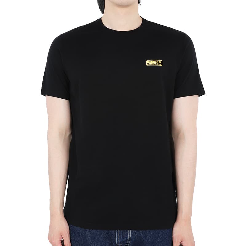 디몬트 23 S/S 바버 남성 에센셜 스몰 로고 코튼 반팔(블랙) MTS0555 MTS BK11